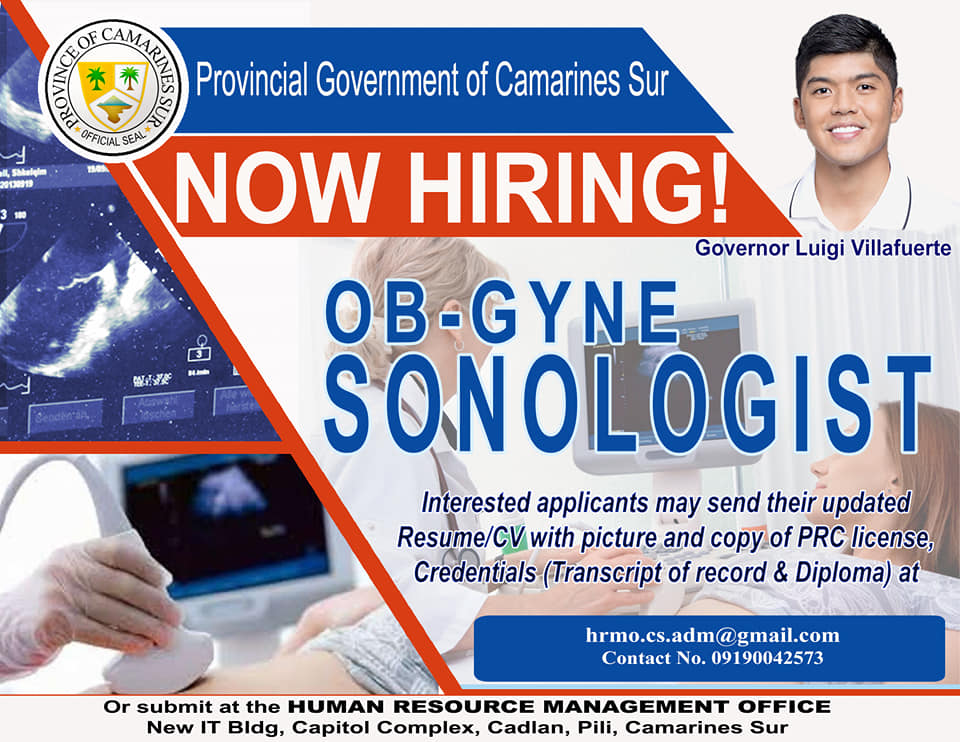 Now Hiring - OB-Gyne Sonologist