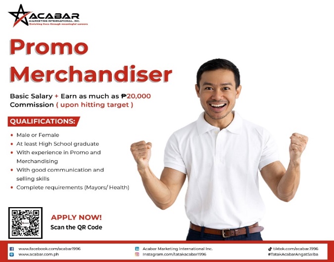 Now Hiring - ACABAR Marketing International Inc. 