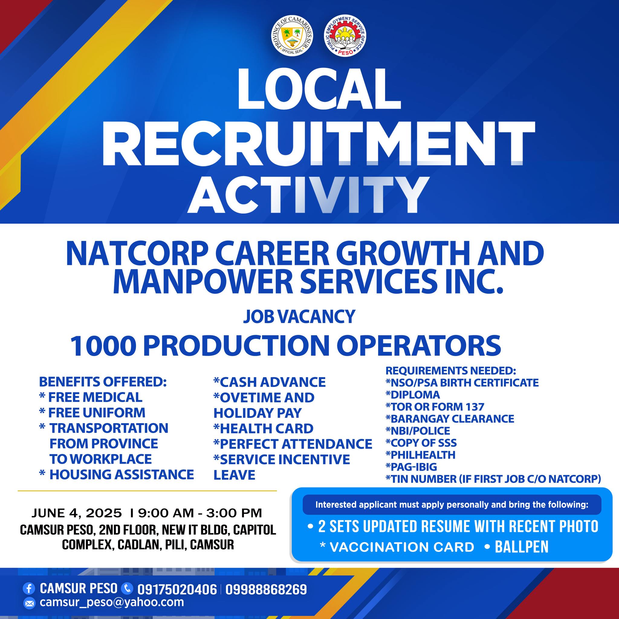 LRA: NATCORP Career Growth and Manpower Services Inc.