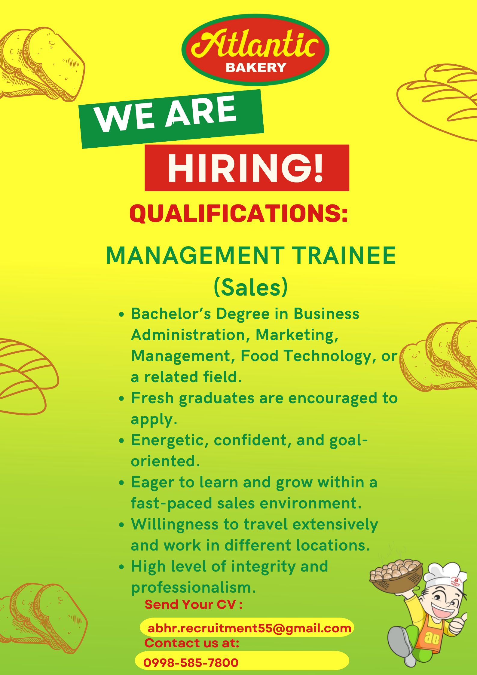 Atlantic Bakery Hiring