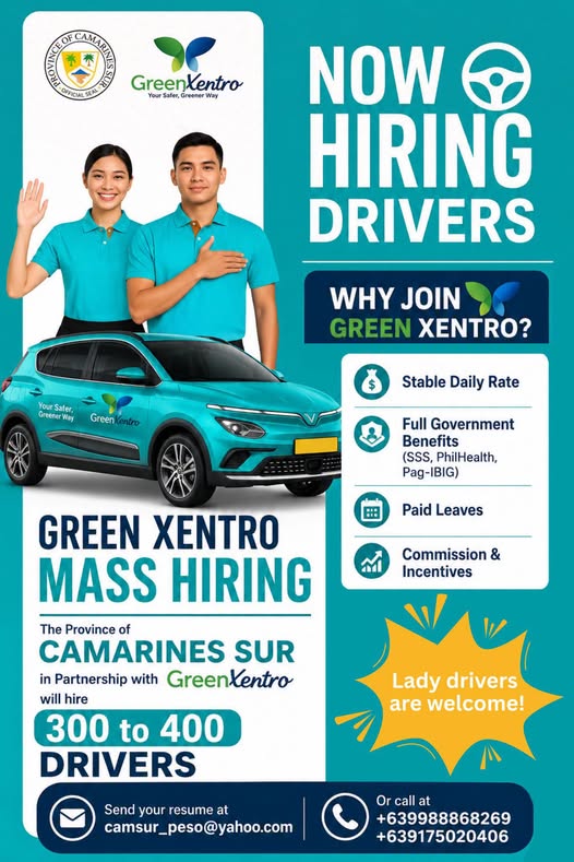 GREEN XENTRO IS MASS HIRING DRIVERS! 🚘📢