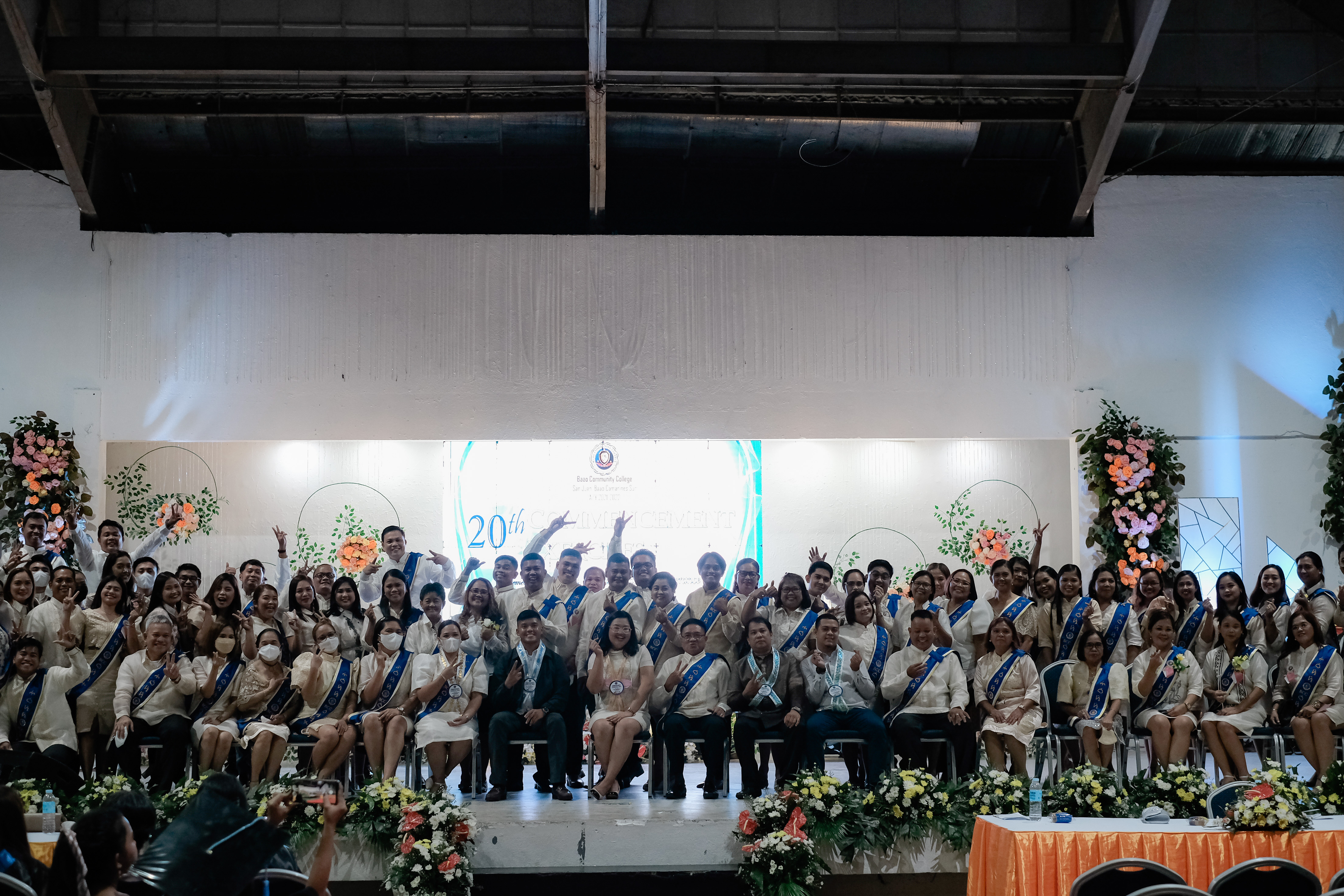 Over 600 students graduated from Baao Community College at the 20th Commencement Exercises