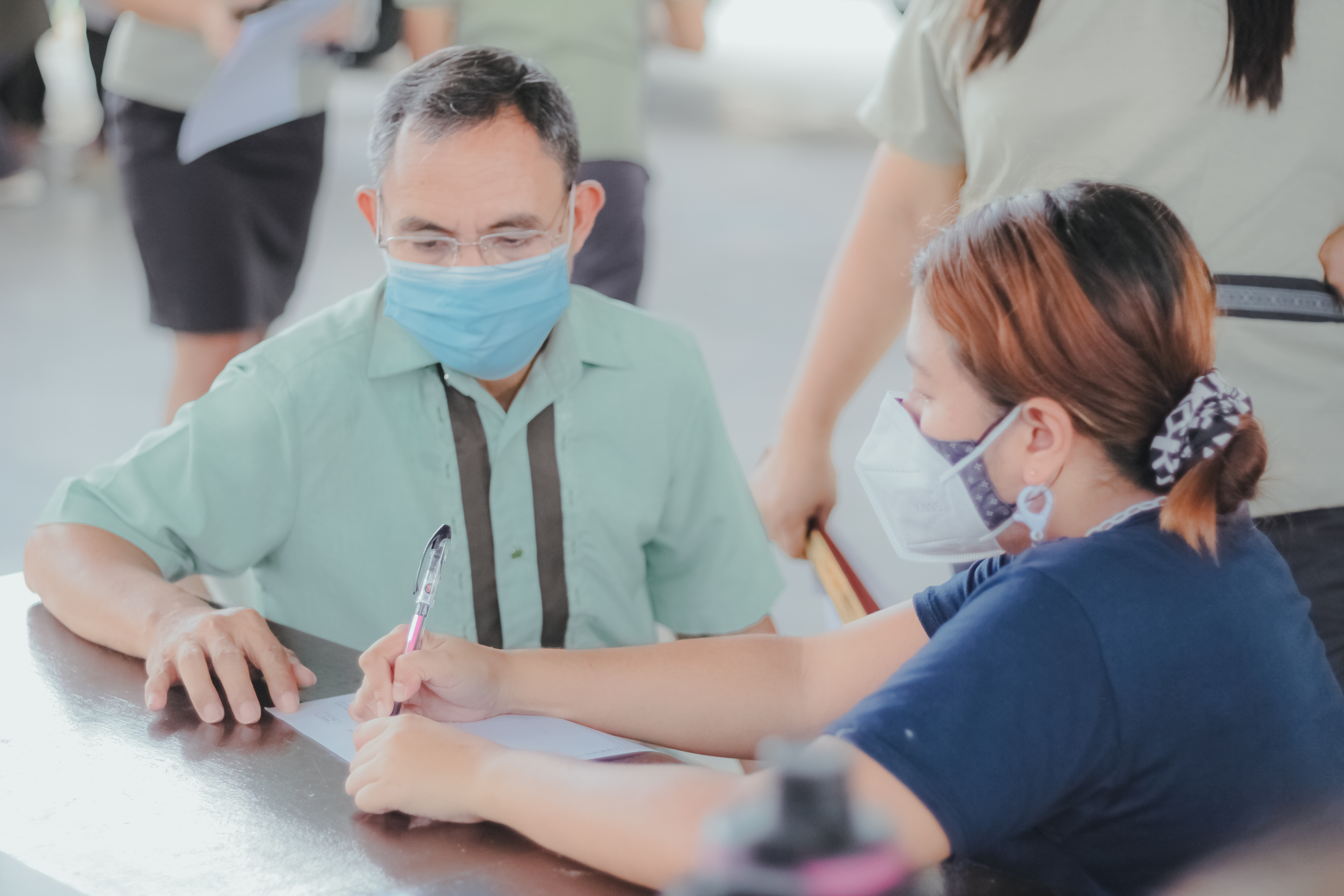 Teachers avail free medical services brought by Ka Fuerte Hospital-on-Wheels, Laboratory Diagnostic Van